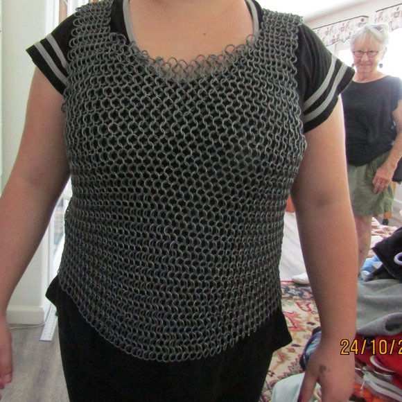 RENAISSANCE FAIR METAL TOP MENS OR WOMENS VEST - Picture 2 of 2